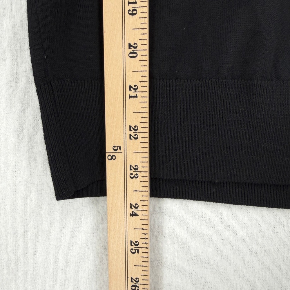Uniqlo Polo Sweater Women Extra Small Black Wool Long Sleeve Knit Top - Picture 5 of 13